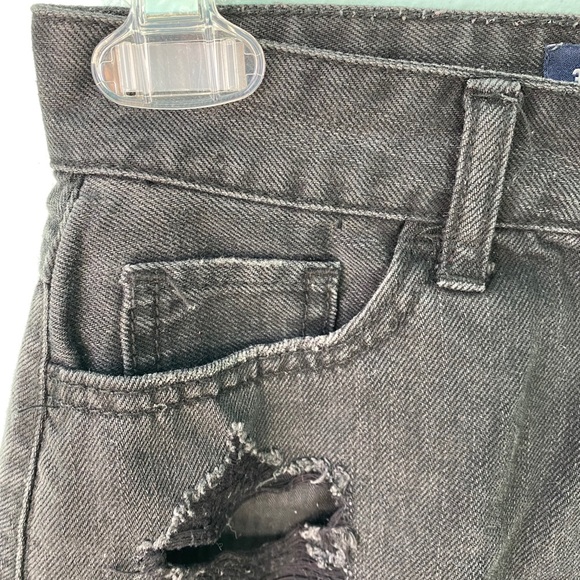 Hollister Black Denim Jean Mini Skirt Distressed - Picture 4 of 6